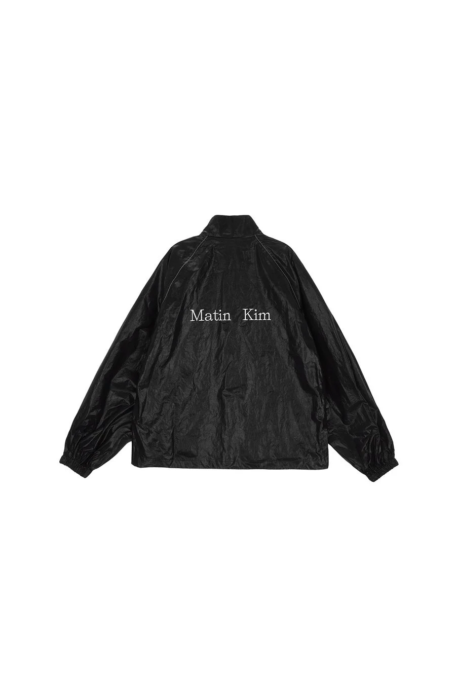 1等：MATIN KIM LOGO COATING JUMPER IN BLACK