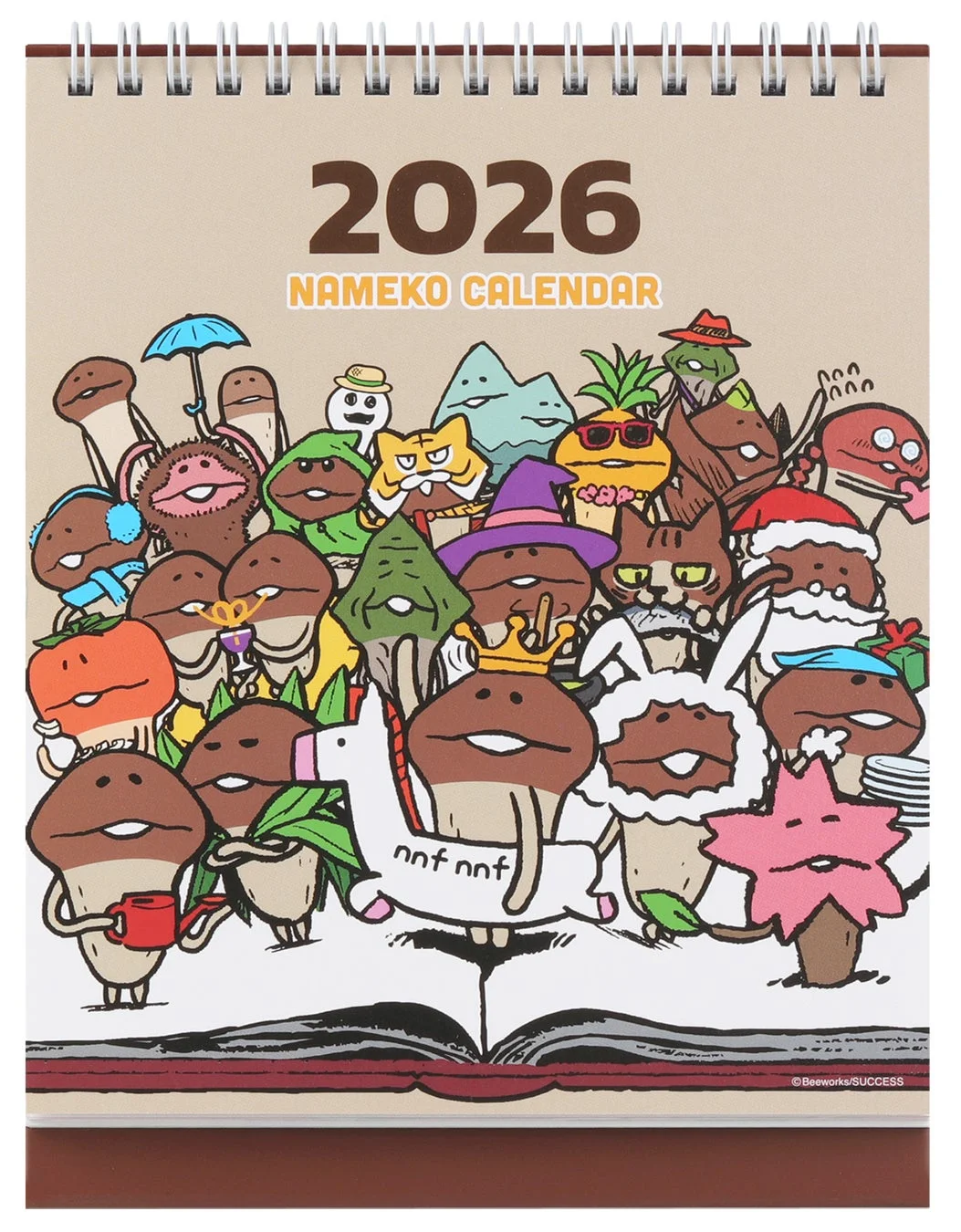 2026年版の「なめこカレンダー」の表紙