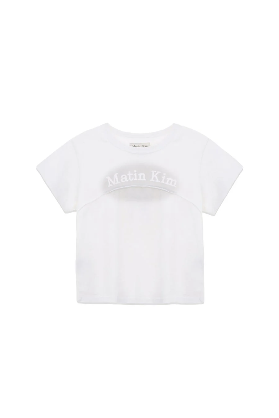 PIGMENT CUT OUT LOGO CROP TOP IN WHITE