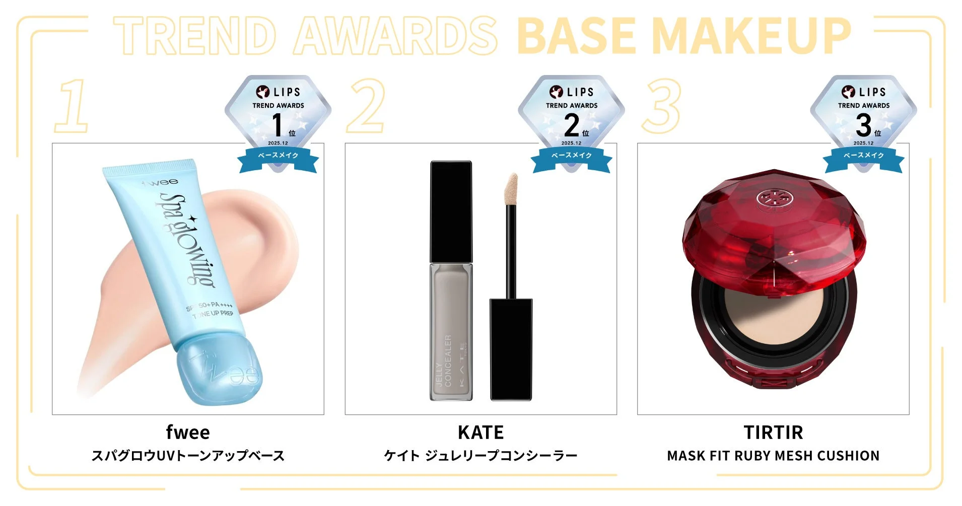 ベースメイク部門ランキング