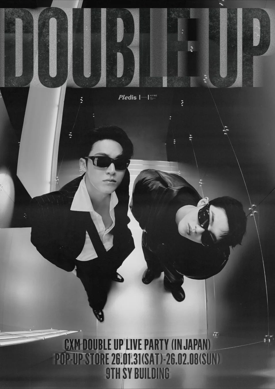 CxM [DOUBLE UP] LIVE PARTY in JAPAN POP-UP STOREの告知ポスター