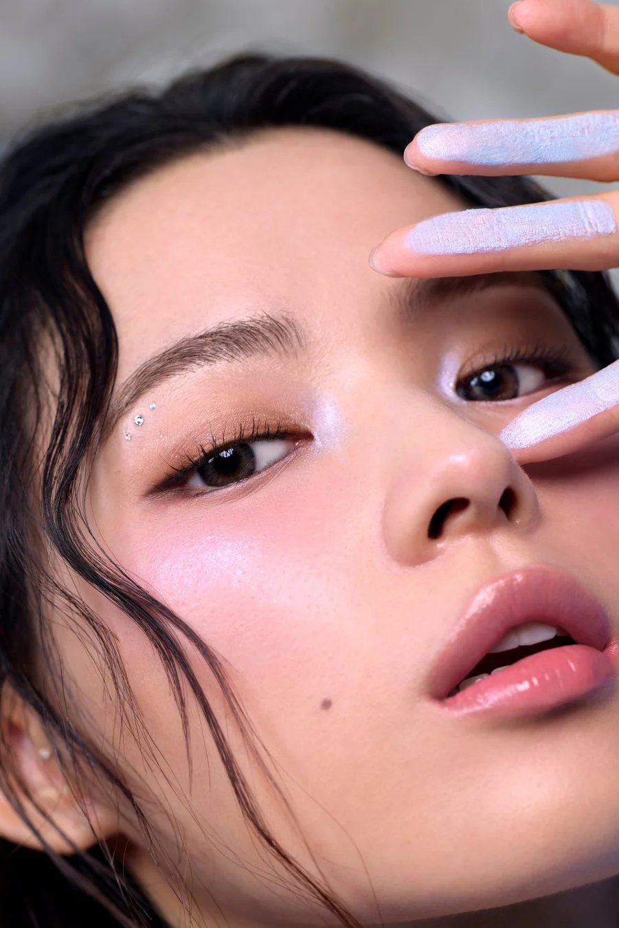 女性の顔のクローズアップ