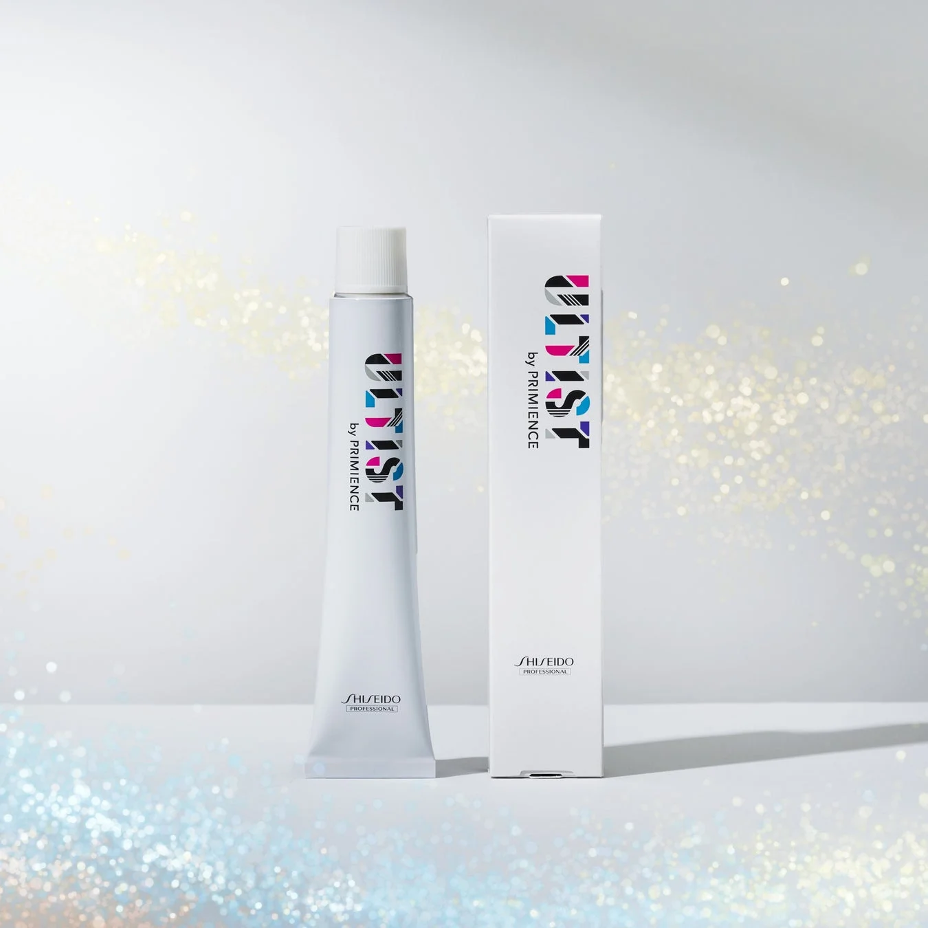 資生堂のヘアカラー製品ULTISTの白いチューブと箱