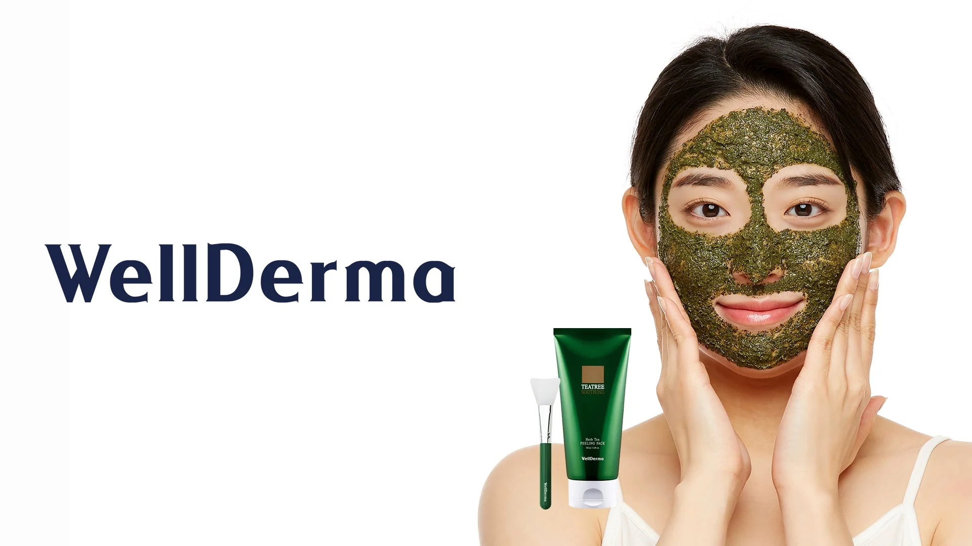 WellDermaのピーリングパックを使用する女性
