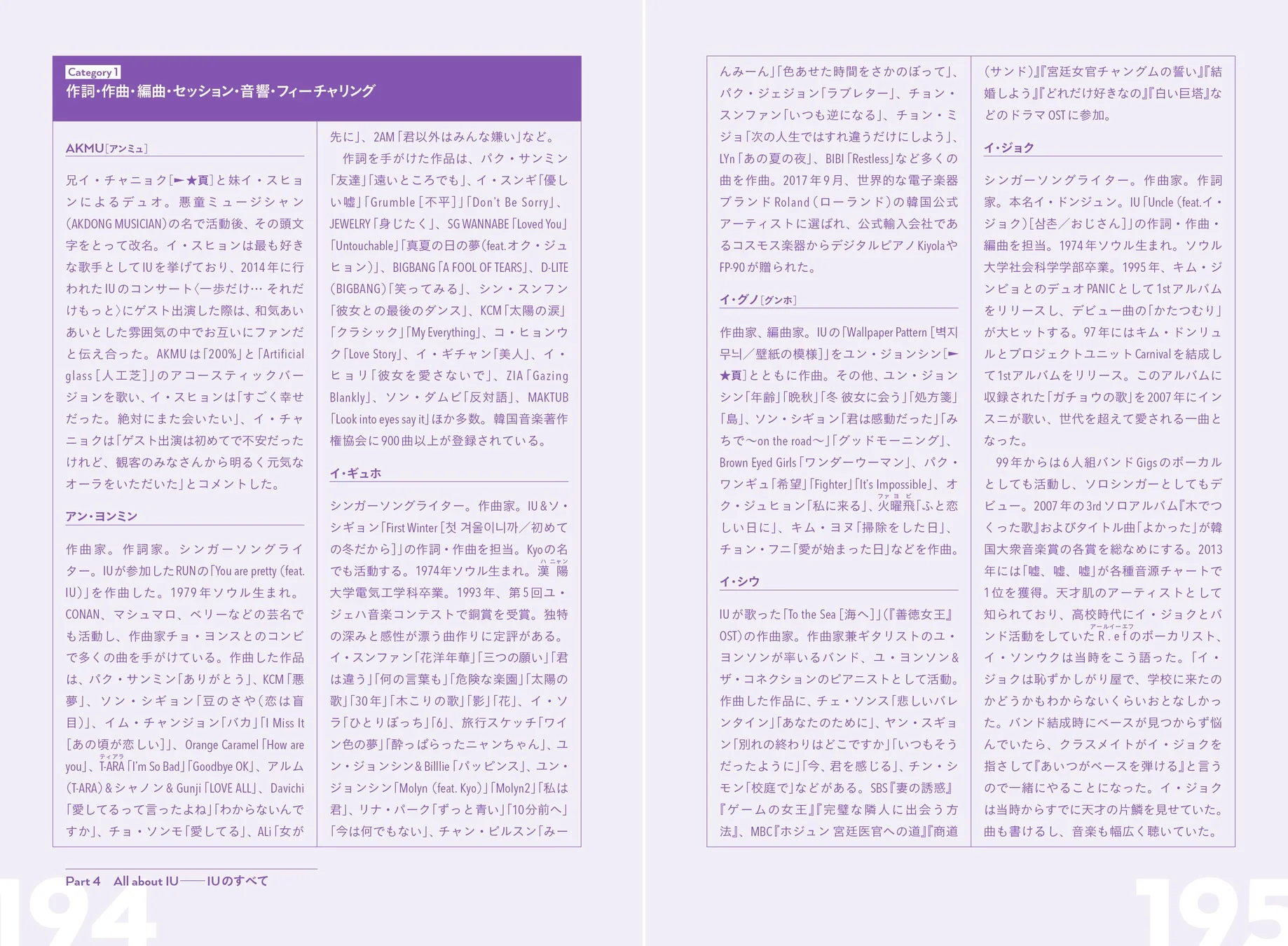 楽曲制作関係者の情報