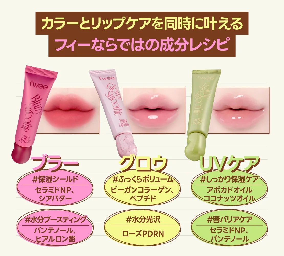 スムージーリップバームの成分レシピ