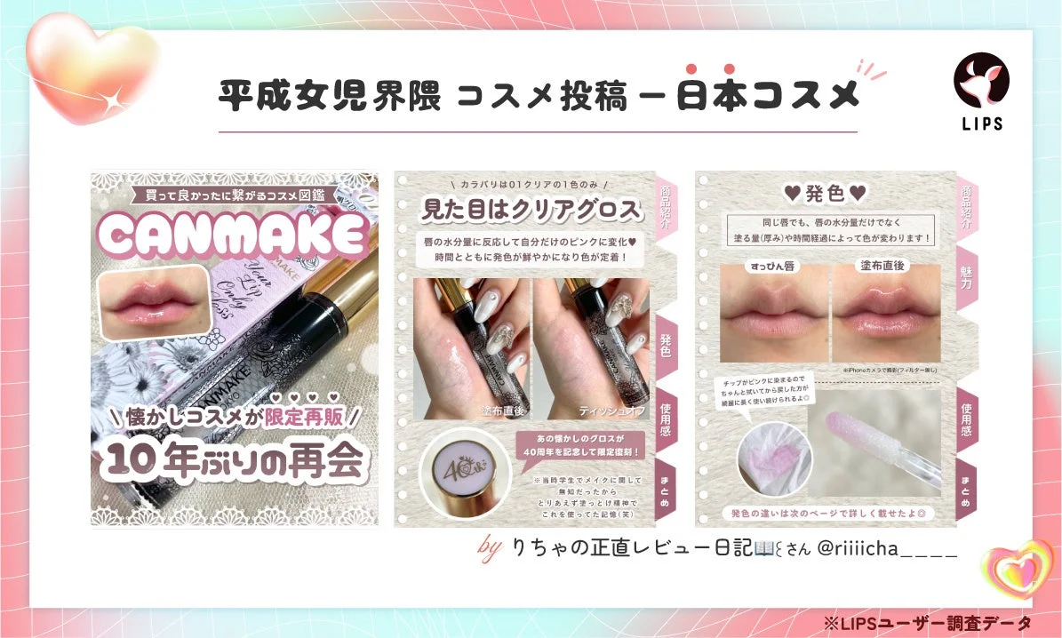 平成女児界隈 コスメ投稿 -日本コスメ CANMAKE