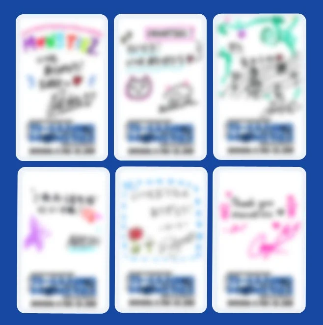 直筆メッセージ（印刷）入りステッカー