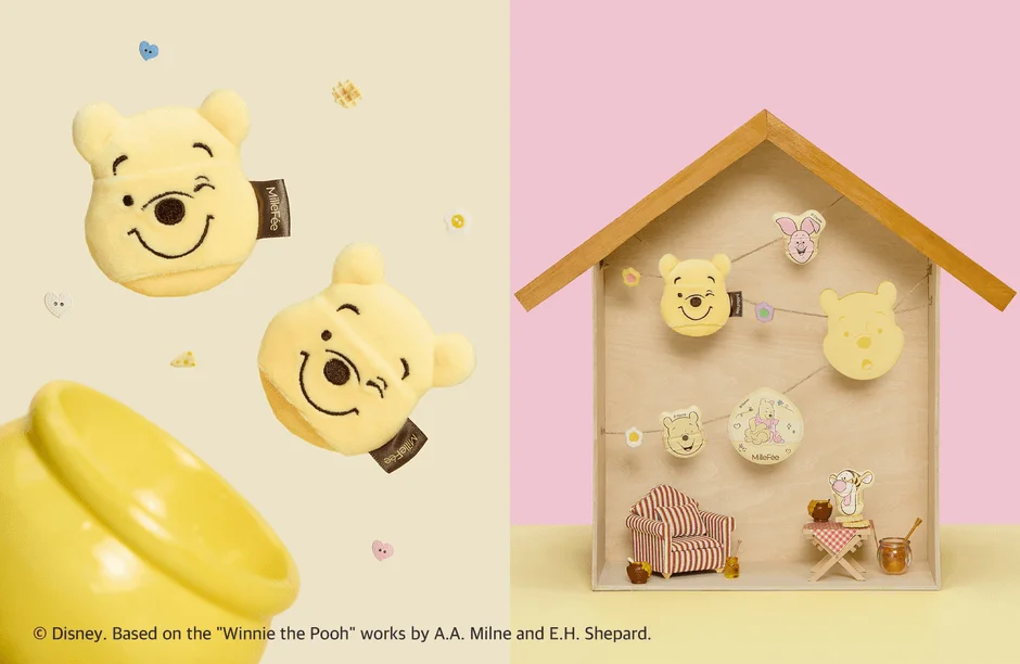 くまのプーさんデザインパフ