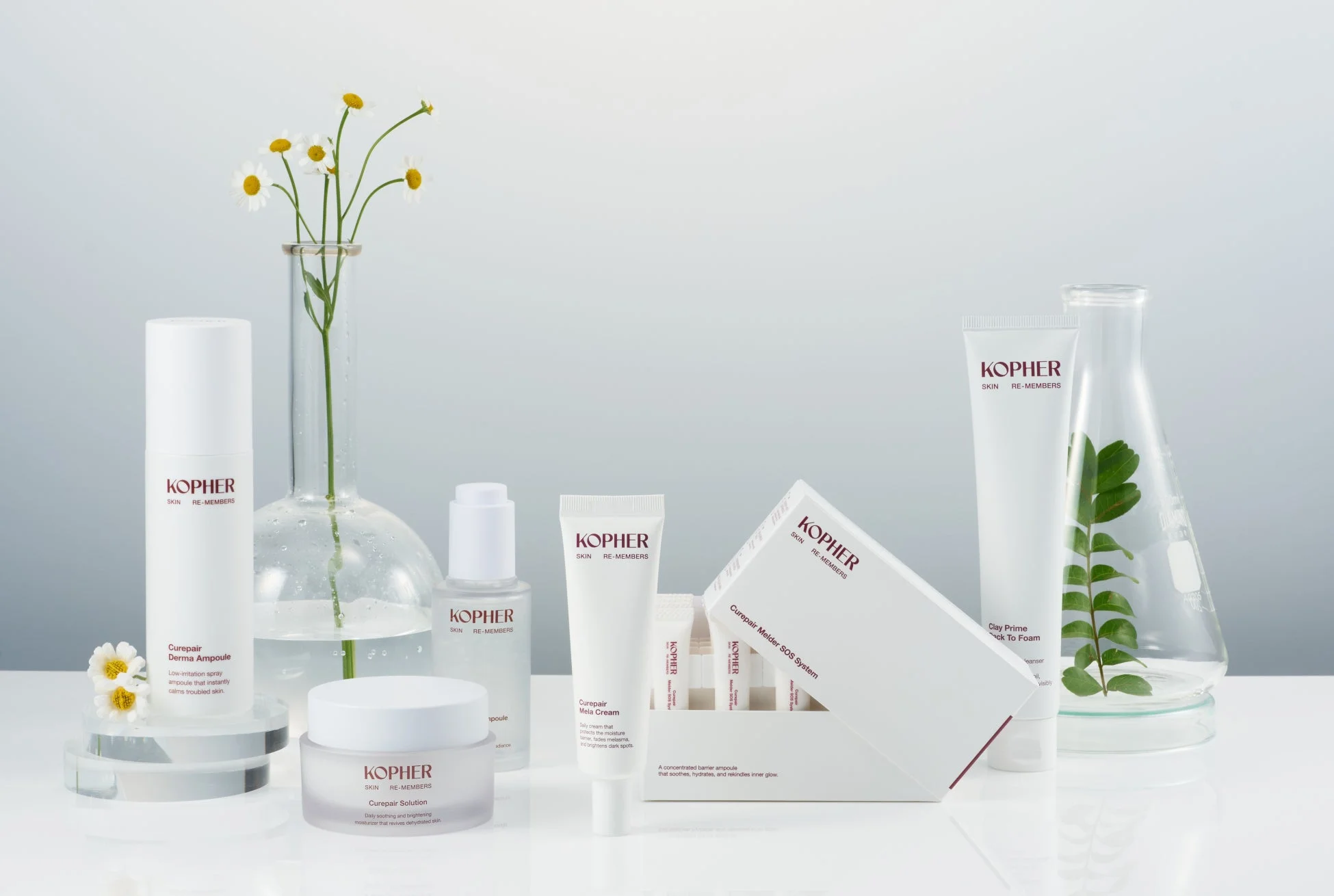 KOPHERのスキンケア製品群