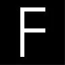白い大文字のFのロゴ
