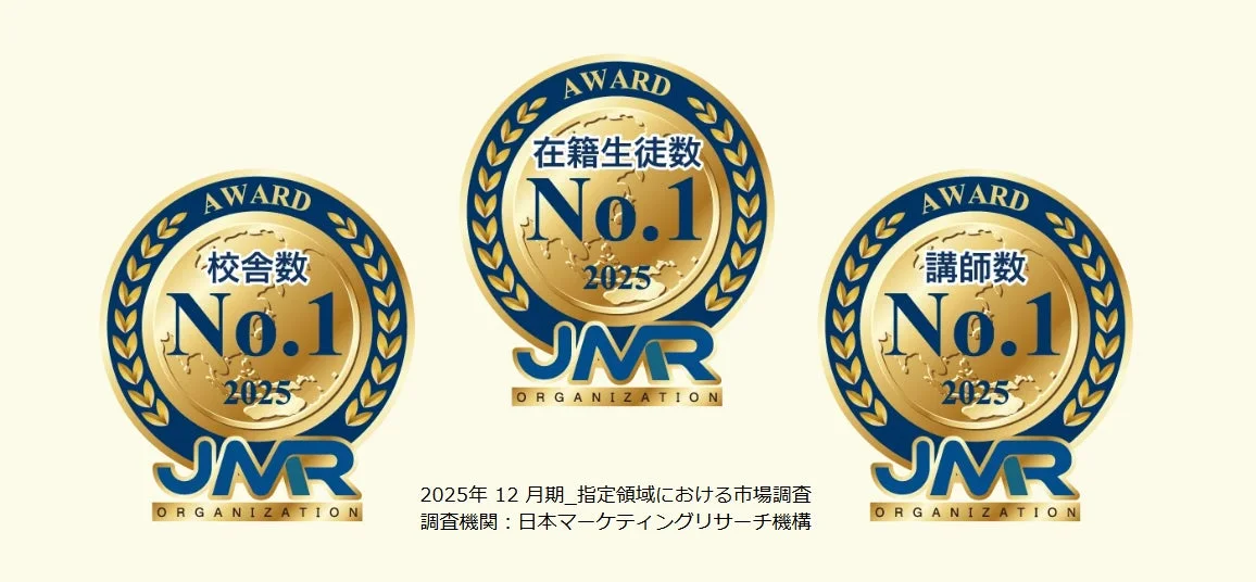 校舎数・在籍生徒数・講師数No.1のアワード