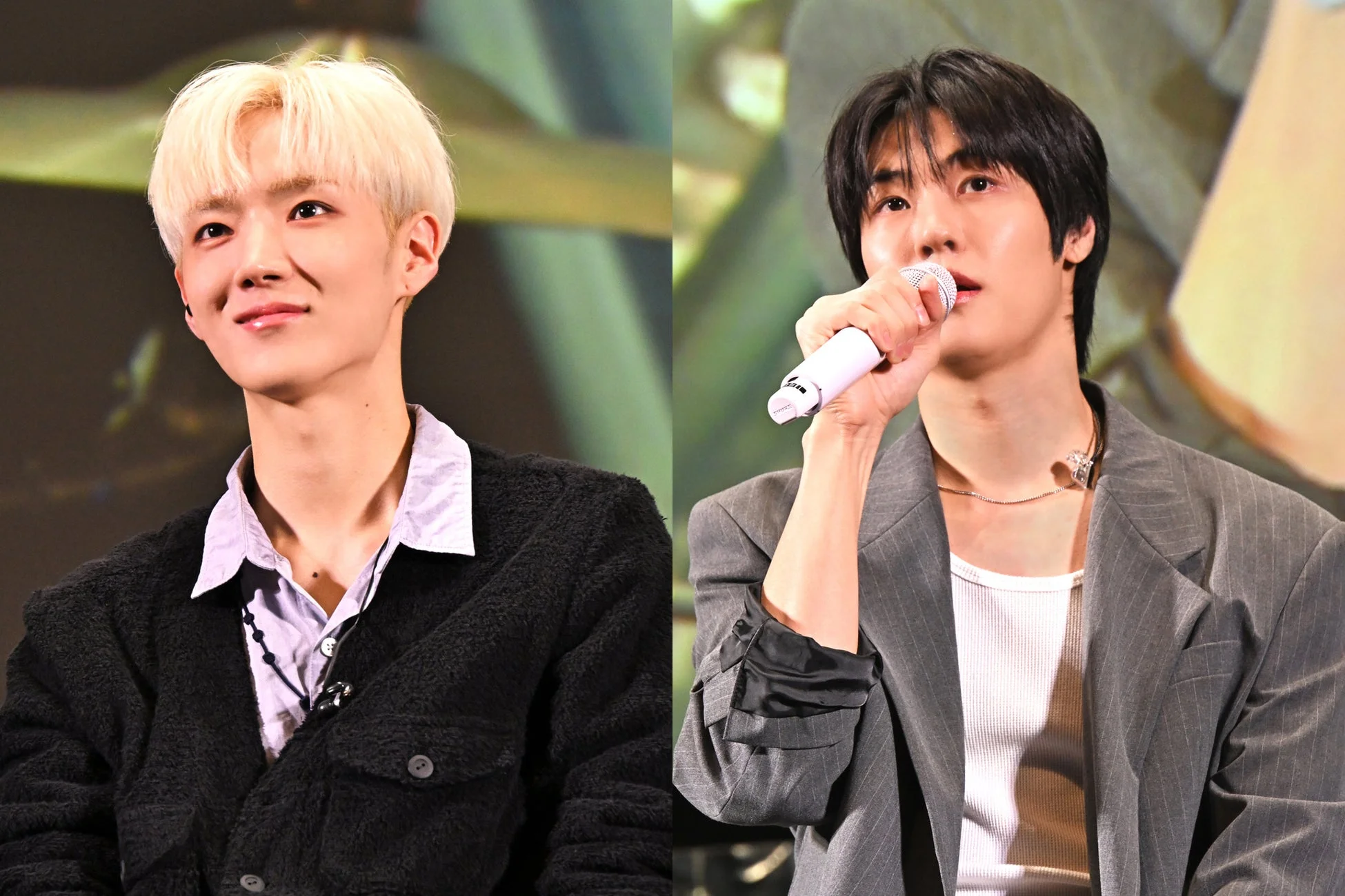 イベントを終えてコメントするハ・ユジュンさんとイ・スンヒョプさん