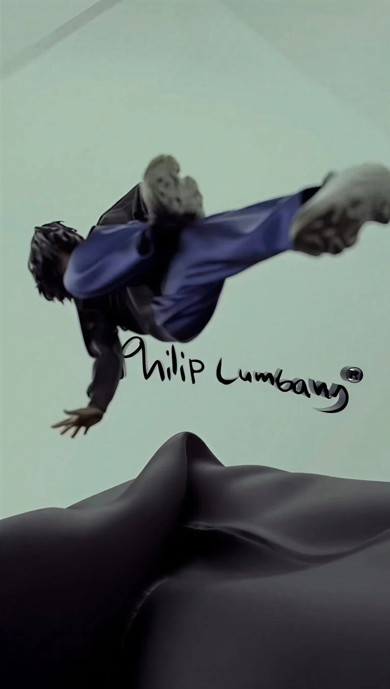 ブレイクダンスのアクロバティックなポーズ