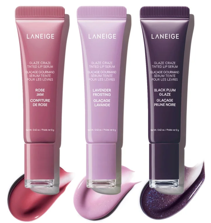 LANEIGE GLAZE CRAZE TINTED LIP SERUM 製品ラインナップ