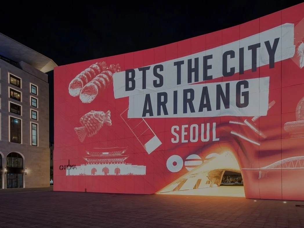 BTS THE CITY ARIRANG SEOULのプロジェクションマッピング
