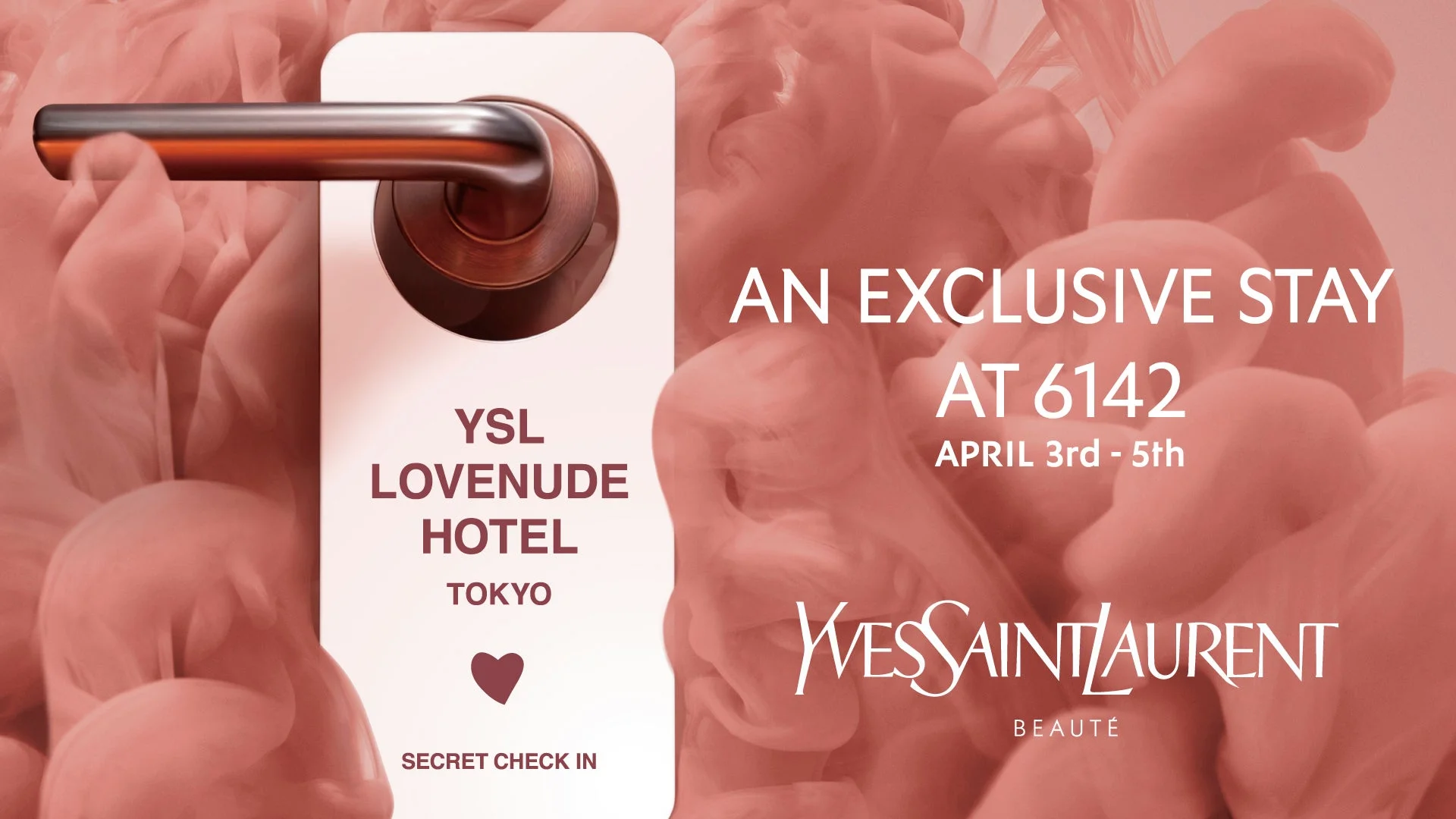 YSL LOVENUDE HOTEL TOKYO SECRET CHECK-INのビジュアル