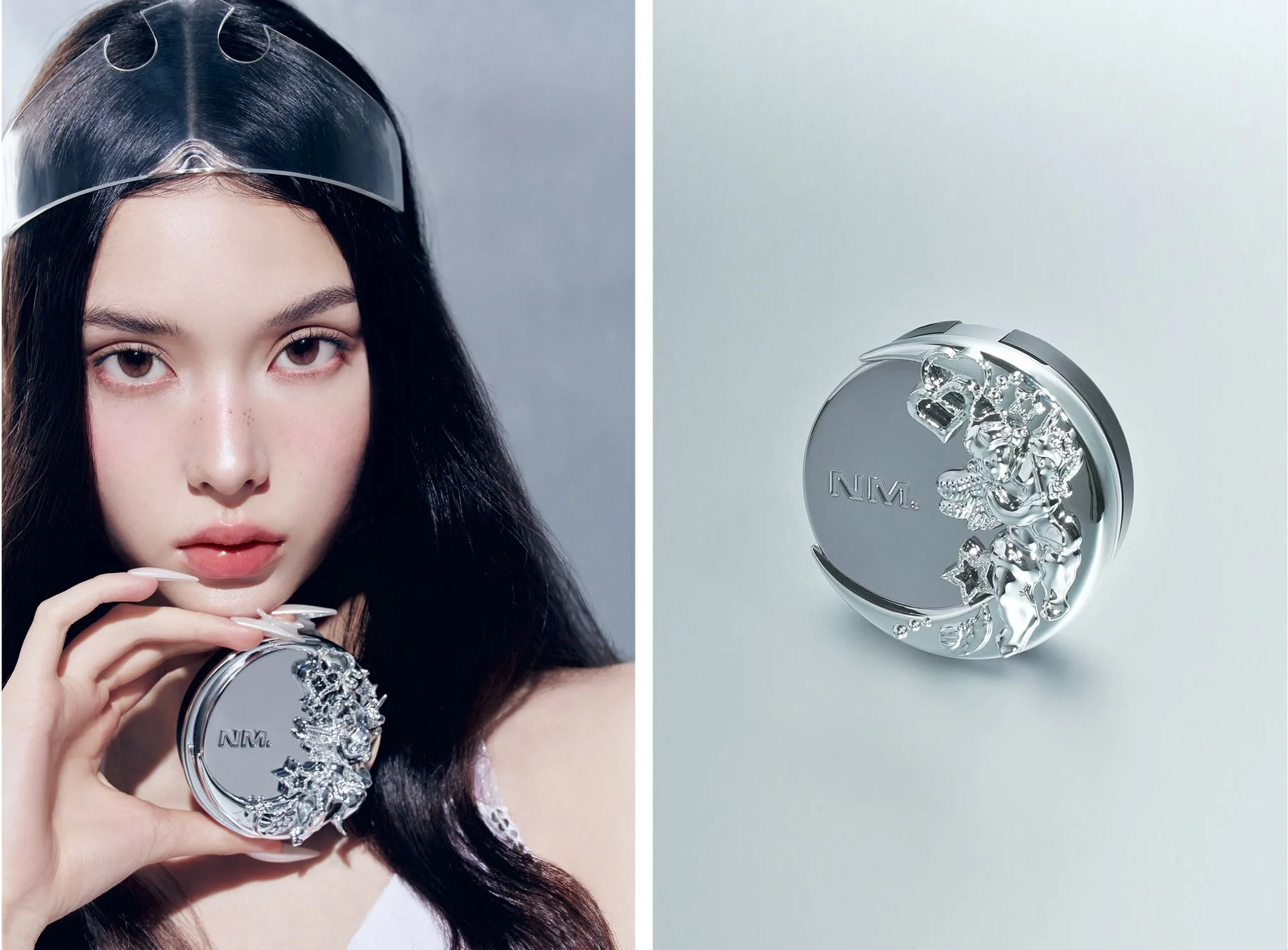 女性モデルとコラボクッションファンデ